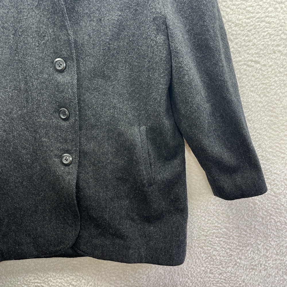International Scene Coat Womens 7/8 Gray Wool Blend Yogoslavia Classic Vintage - Picture 4 of 16